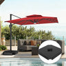 Patioslife Aegis Pro Cantilever Umbrella with Built-In LED Lights and Reinforced Aluminum Ribs and Pole for Patios & Gardens