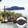 Patioslife Aegis Pro Cantilever Umbrella with Built-In LED Lights and Reinforced Aluminum Ribs and Pole for Patios & Gardens