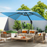 Patioslife Aegis Pro™ Premium Cantilever Umbrella with LED Strip Lights, Fibreglass Ribs & Powder-Coated Aluminium Pole — Luxury Garden & Patio Shade