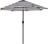 Patioslife Outdoor Market Breeze™ Patio Outdoor Umbrella with 8 Sturdy Ribs  Push Button Tilt and Crank