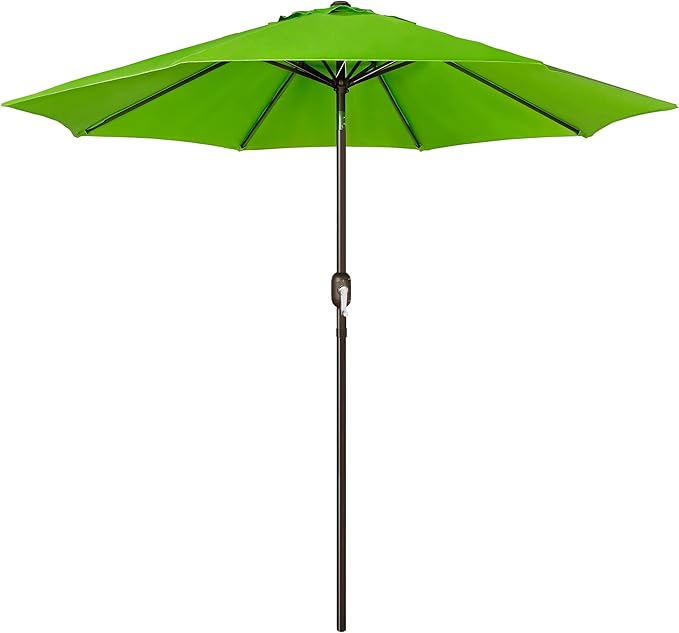 Patioslife Outdoor Market Breeze™ Patio Outdoor Umbrella with 8 Sturdy Ribs  Push Button Tilt and Crank