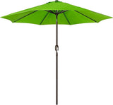 Patioslife Outdoor Market Breeze™ Patio Outdoor Umbrella with 8 Sturdy Ribs  Push Button Tilt and Crank