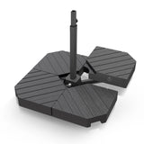 Patioslife 430 lbs (195kg) Heavy Duty Cantilever Umbrella Base for Aegis Series – 4-Piece Fillable Stand, Offset Parasol Base, Outdoor Patio Stability Support
