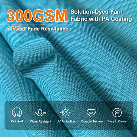 Patioslife Aegis Premium Cantilever Umbrella with Built-In LED Strip Lights and Reinforced Aluminum Ribs & Pole for Patios & Gardens