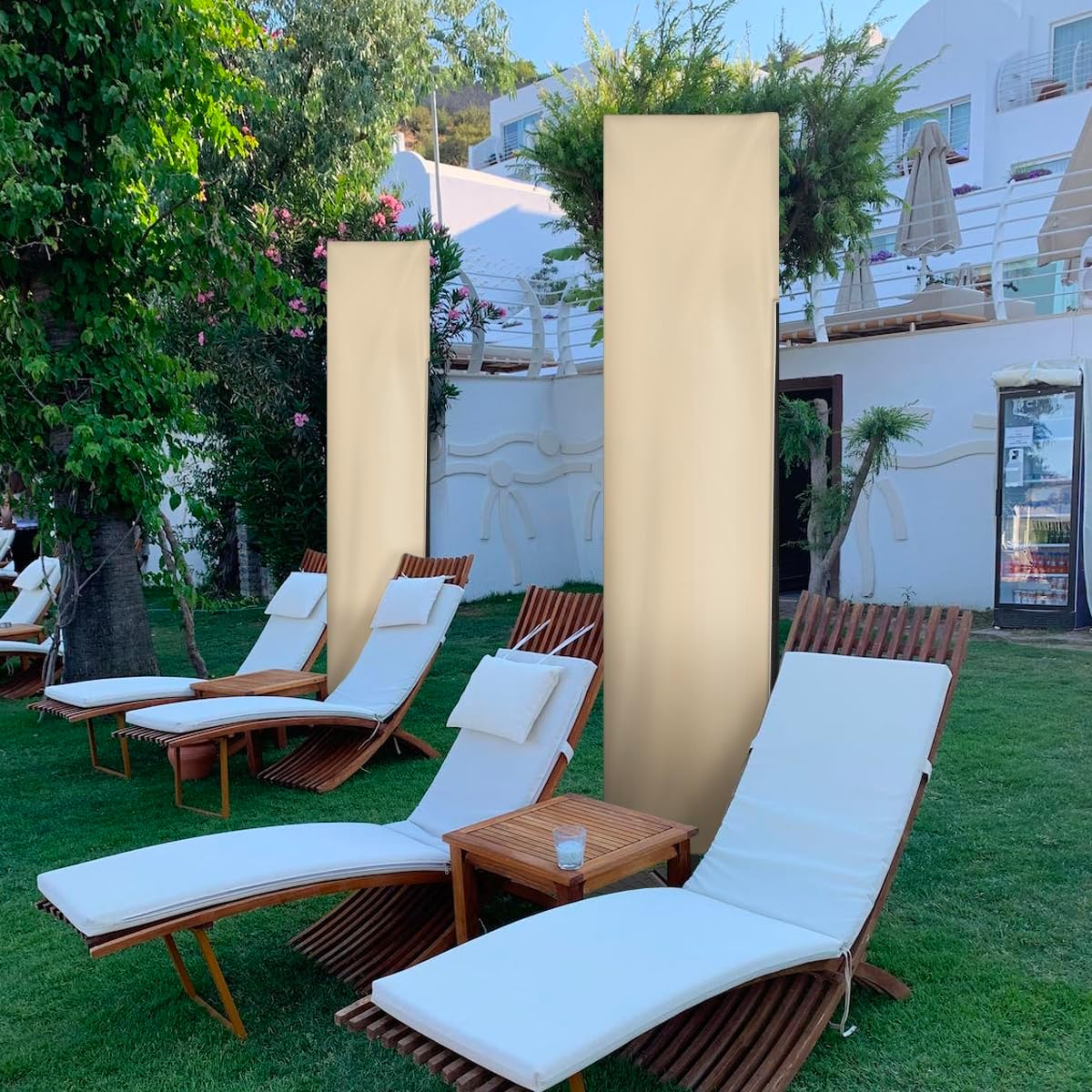 Patioslife Patio Umbrella Cover for 9–13 ft Cantilever Offset Umbrellas, Heavy Duty Waterproof Outdoor Parasol Cover with Zipper & Rod, UV Resistant