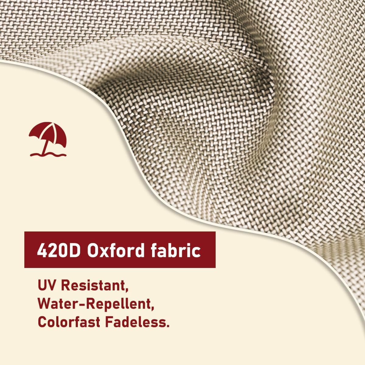 Patioslife Patio Umbrella Cover for 9–13 ft Cantilever Offset Umbrellas, Heavy Duty Waterproof Outdoor Parasol Cover with Zipper & Rod, UV Resistant