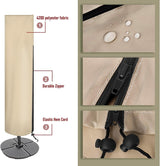 Patioslife Patio Umbrella Cover for 9–13 ft Cantilever Offset Umbrellas, Heavy Duty Waterproof Outdoor Parasol Cover with Zipper & Rod, UV Resistant