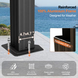 Patioslife Haven Luxury Hardtop Gazebo with 4.7” x 4.7” Reinforced Aluminum Posts, Built-In Drainage Gutters, Curtains & Netting for Patios & Backyards