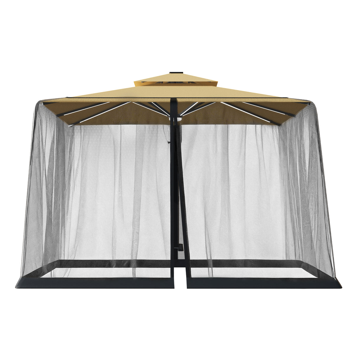 Patioslife Mosquito Net for Cantilever Patio Umbrella – Zippered Bug Netting Enclosure with Weighted Hem, Fits 8–13 ft Umbrellas