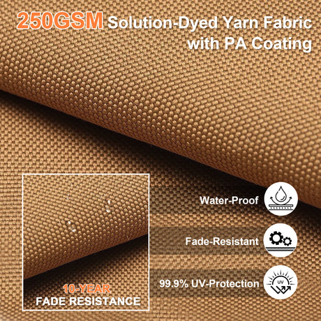 Patioslife Aegis Pro Cantilever Umbrella with Reinforced Aluminum Ribs and Pole for Patios, Gardens & Decks