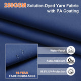 Patioslife Aegis Pro™ Cantilever Umbrella with Cross Metal Base, Reinforced & Powder-Coated Aluminium Ribs and Pole, Ideal for Garden & Patio