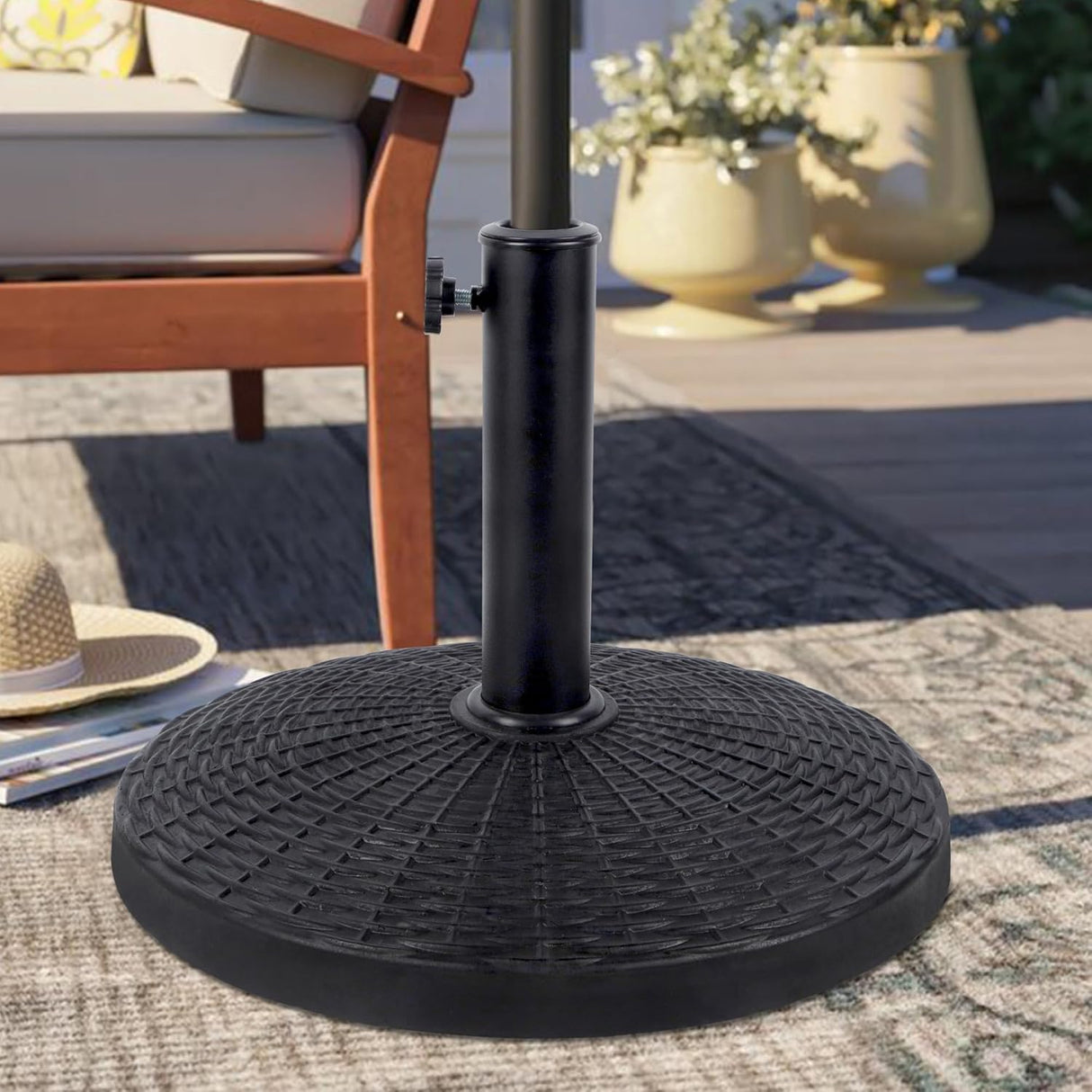 Patioslife  26.5 lbs Heavy Duty Patio Market Umbrella Base Stand for Market Breeze™ Series Umbrella