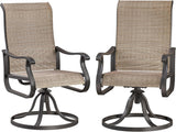 Patioslife Outdoor Swivel Dining Chairs for Lawn, Porch or Garden
