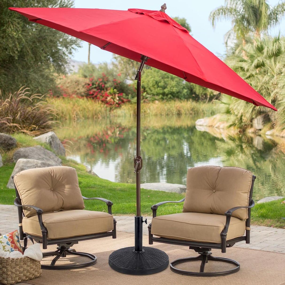 Patioslife  26.5 lbs Heavy Duty Patio Market Umbrella Base Stand for Market Breeze™ Series Umbrella
