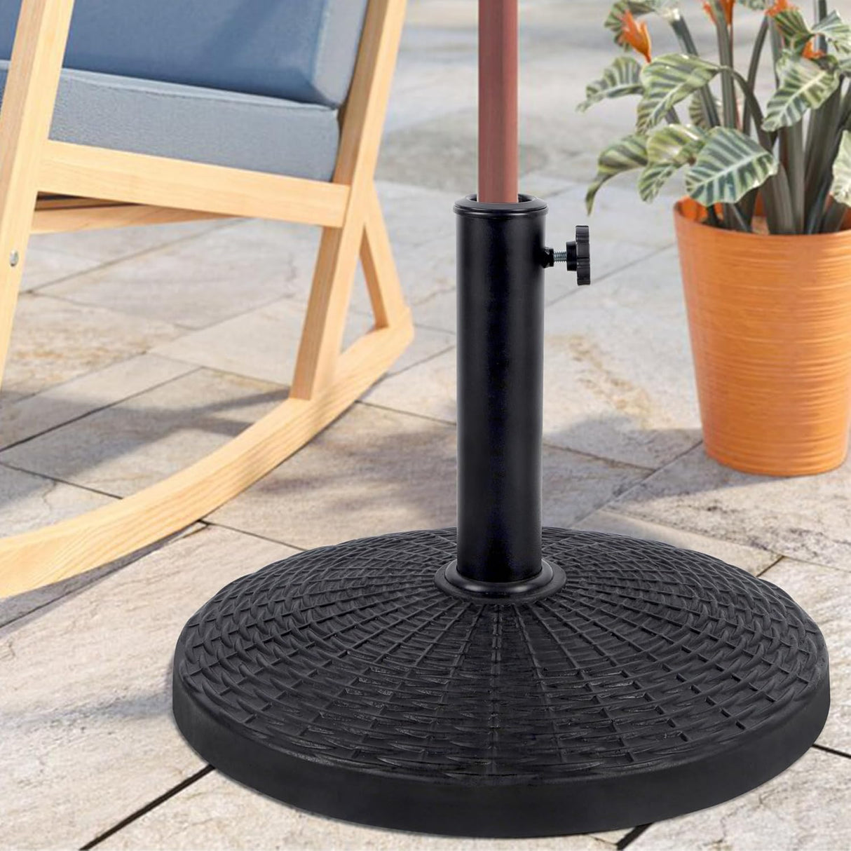 Patioslife  26.5 lbs Heavy Duty Patio Market Umbrella Base Stand for Market Breeze™ Series Umbrella