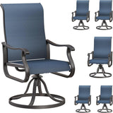 Patioslife Outdoor Swivel Dining Chairs for Lawn, Porch or Garden