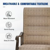 Patioslife Outdoor Swivel Dining Chairs for Lawn, Porch or Garden