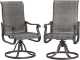 Patioslife Outdoor Swivel Dining Chairs for Lawn, Porch or Garden