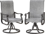Patioslife Outdoor Swivel Dining Chairs for Lawn, Porch or Garden