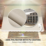 Retractable Awning Manual Crank, 12' x 10', UV-Resistant Water-Repellent Canopy, Aluminum Frame for Balcony, Deck & Patio Use
