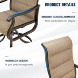 Patioslife Outdoor Swivel Dining Chairs for Lawn, Porch or Garden