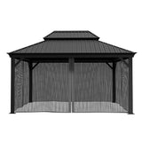 Patioslife Gazebo Replacement Mesh Netting – 300GSM Insect Screen, Double Track Sliding Mesh Panel for Outdoor Gazebo