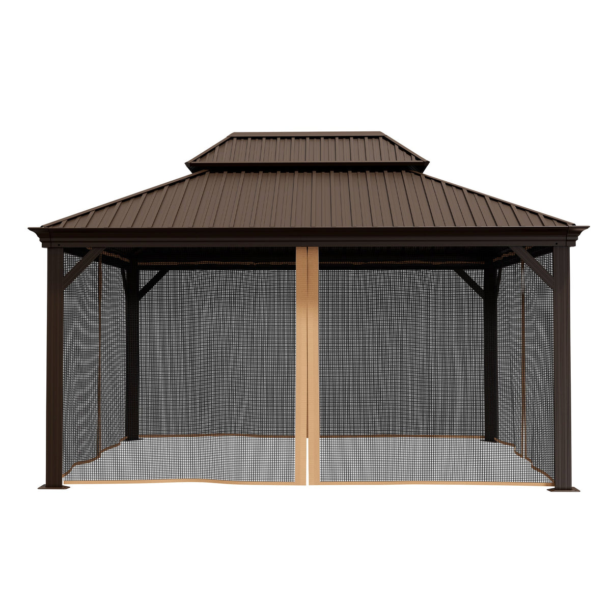 Patioslife Gazebo Replacement Mesh Netting – 300GSM Insect Screen, Double Track Sliding Mesh Panel for Outdoor Gazebo