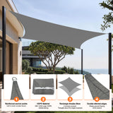 Patioslife Sun Shade Sail – UV Protection Outdoor Patio Canopy with Reinforced Edges