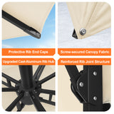 Patioslife Signature Series Rotating Cantilever Patio Umbrella with Adjustable Tilt for Garden & Poolside