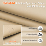 Patioslife Aegis Pro™ Cantilever Umbrella with Cross Metal Base, Reinforced & Powder-Coated Aluminium Ribs and Pole, Ideal for Garden & Patio