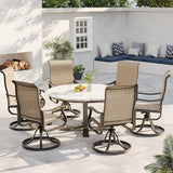 Patioslife Outdoor Swivel Dining Chairs for Lawn, Porch or Garden