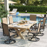 Patioslife Outdoor Swivel Dining Chairs for Lawn, Porch or Garden