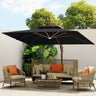 Patioslife Aegis Pro™ Premium Heavy-Duty Cantilever Umbrella with LED Strip Lights & Cover – 360° Rotation, Double-Top, Wind-Resistant for Outdoor Living