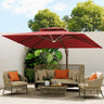 Patioslife Aegis Pro™ Premium Heavy-Duty Cantilever Umbrella with LED Strip Lights & Cover – 360° Rotation, Double-Top, Wind-Resistant for Outdoor Living