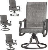 Patioslife Outdoor Swivel Dining Chairs for Lawn, Porch or Garden
