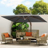 Patioslife Aegis Pro™ Premium Heavy-Duty Cantilever Umbrella with LED Strip Lights & Cover – 360° Rotation, Double-Top, Wind-Resistant for Outdoor Living