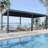 Patioslife Atlantic™ |10 x 20ft Contemporary Aluminium Louvered Pergola with Adjustable Louvers, Stylish Outdoor Pavilion for Patio & Entertaining