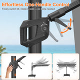 Patioslife Signature Series Rotating Cantilever Patio Umbrella with Adjustable Tilt for Garden & Poolside