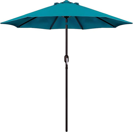 Patioslife Cerulean patio umbrella with crank lift and tilt pole for poolside outdoor table shade