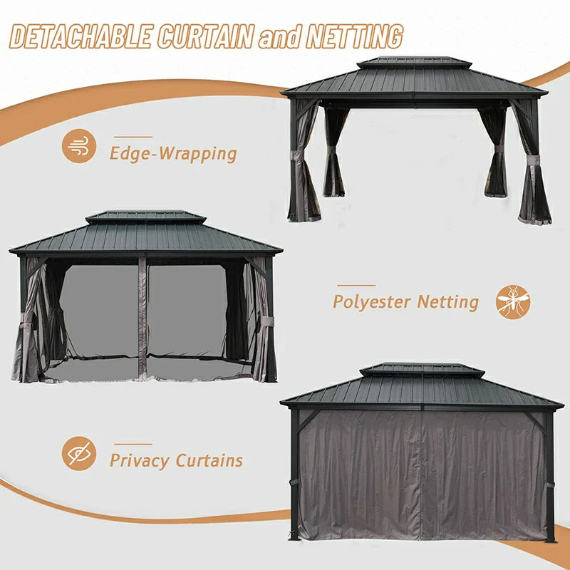 Domi outdoor living Hardtop gazebo#size_10'x12'