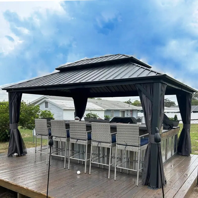 Hardtop Gazebo Classic W/ Netting & Curtain