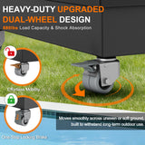 Patioslife Heavy-Duty Cantilever Umbrella Base with Wheels up to 880lb, Decorative Modular Rolling Stand Compatible with Aegis Series and Most Offset Umbrellas, for Patio, Garden, Lawn and Poolside Use