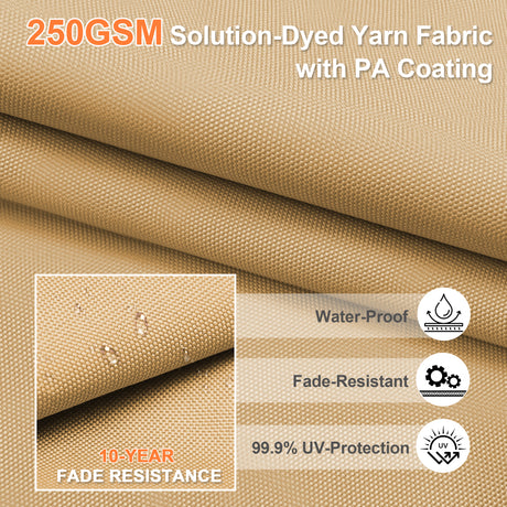 Patioslife Aegis Pro Cantilever Umbrella with Reinforced Aluminum Ribs and Pole for Patios, Gardens & Decks