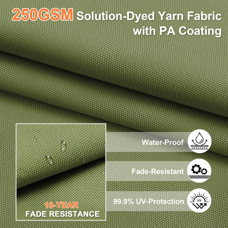 Patioslife Aegis Pro Cantilever Umbrella with Built-In LED Lights and Reinforced Aluminum Ribs and Pole for Patios & Gardens