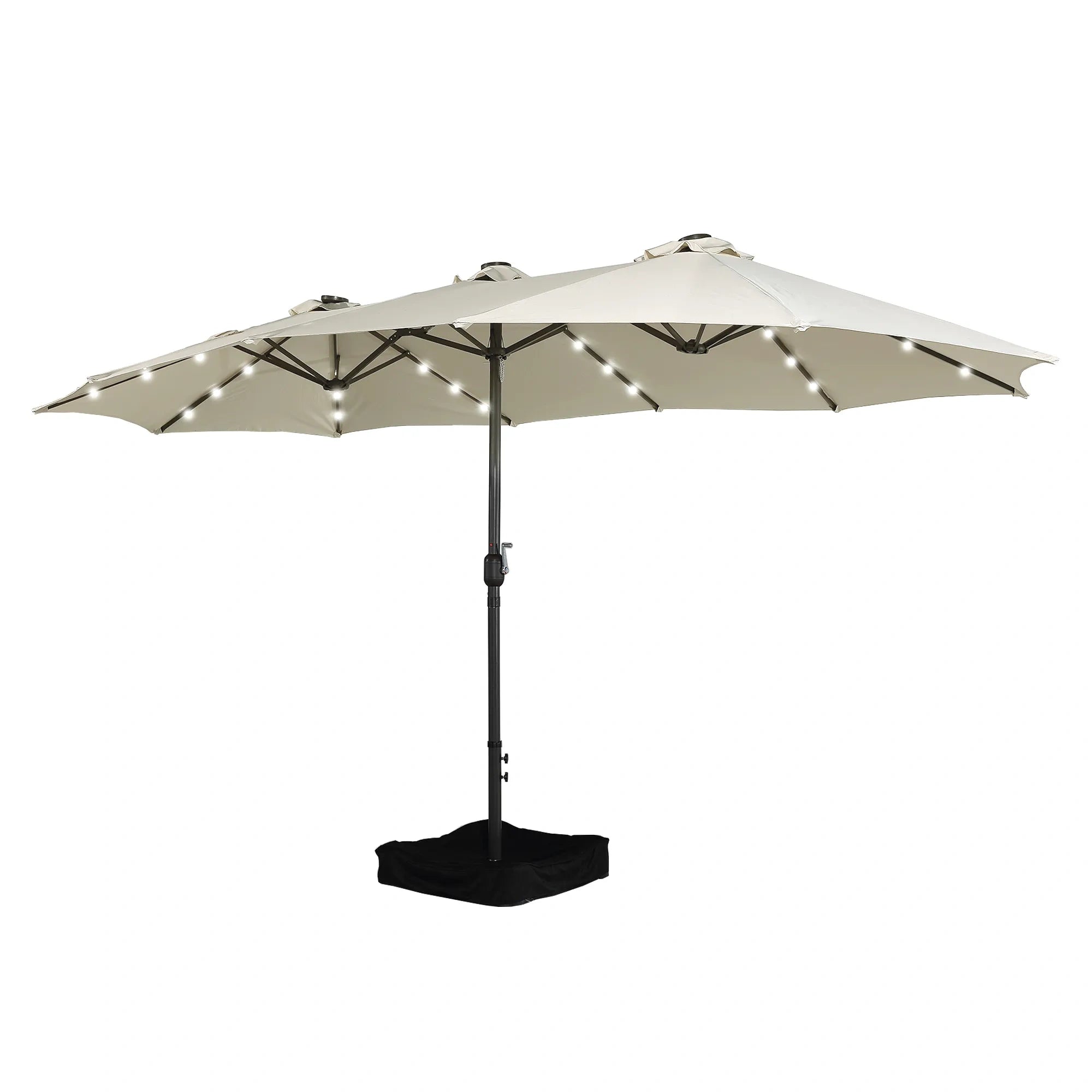 Patioslife Horizon Haven™ 15'x 9' Double-Sided Patio Umbrella with LED Lights