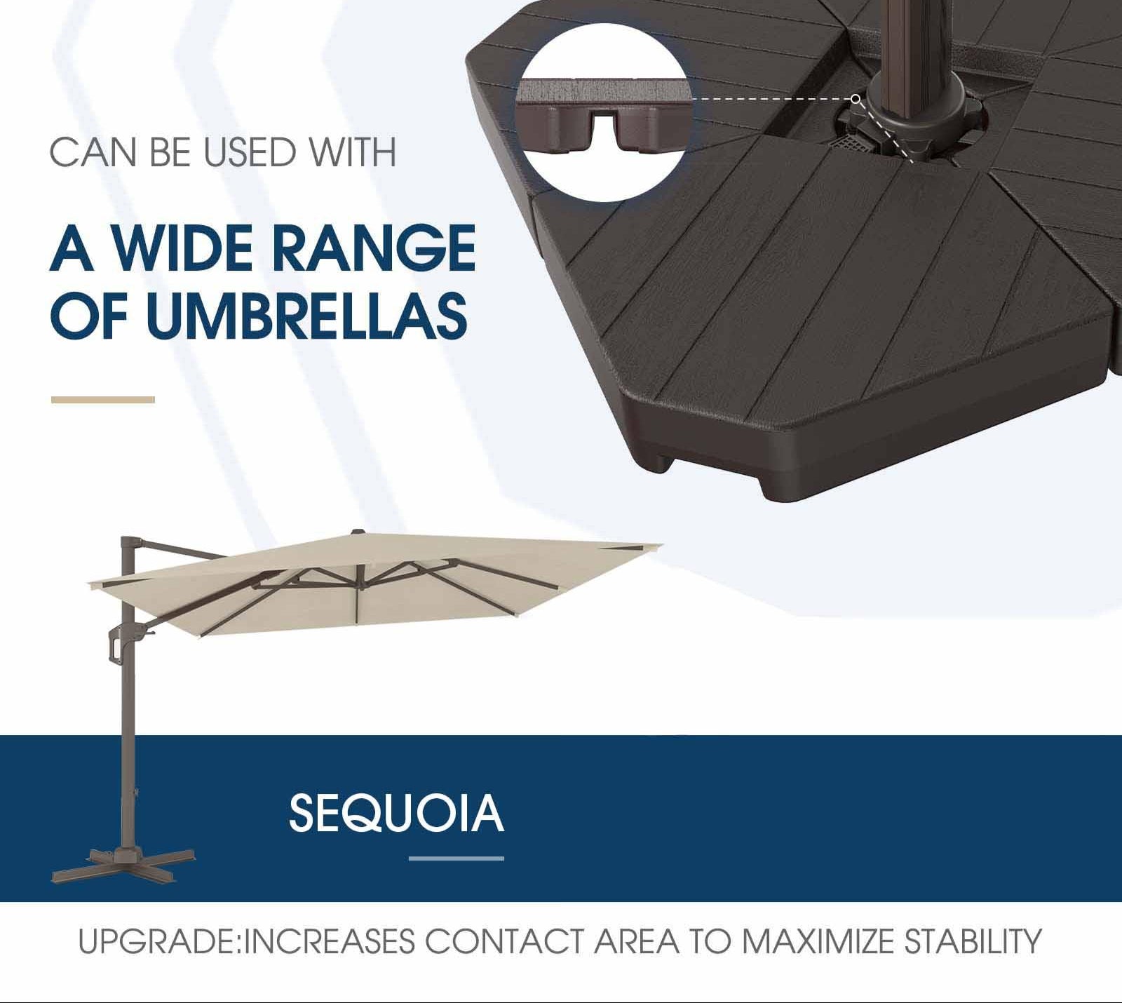 Patioslife Medium Base for Sequoia Cantilever Umbrella