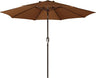 Patioslife brown 7.5ft patio umbrella with crank lift for backyard dining table and outdoor shade