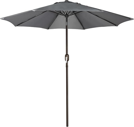 Patioslife 7.5ft dark grey patio umbrella with crank tilt for garden table and outdoor patio shade