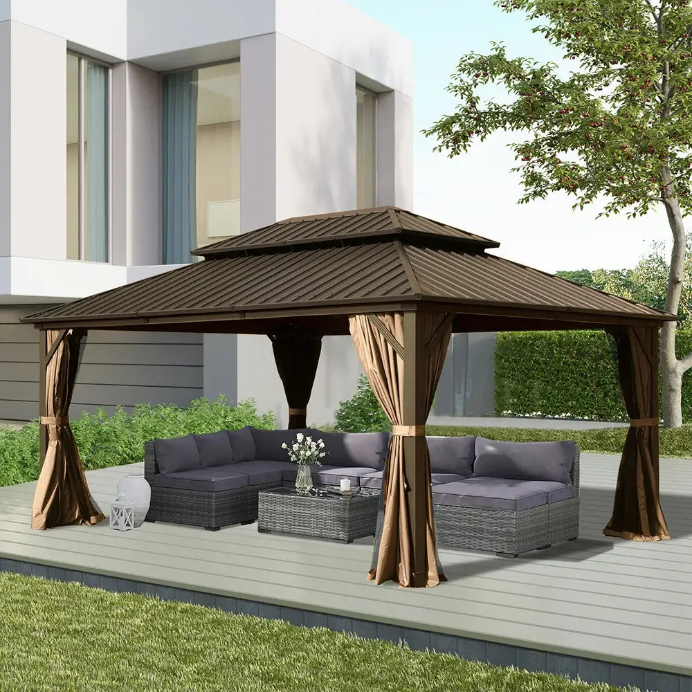 Hardtop Gazebo Classic W/ Netting & Curtain