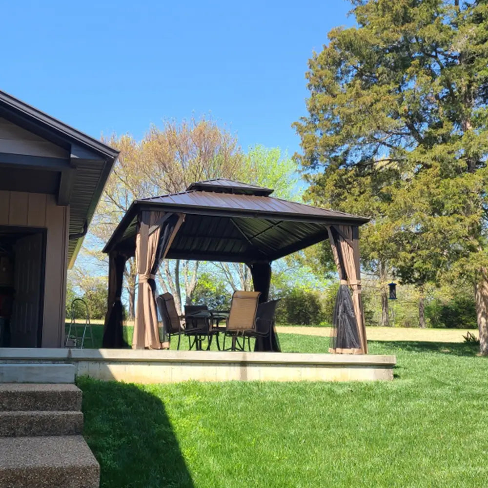 Hardtop Gazebo Classic W/ Netting & Curtain